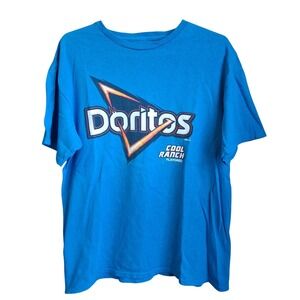Doritos Cool Ranch Flavored Lay's Chips Blue SS Tshirt Medium GUC